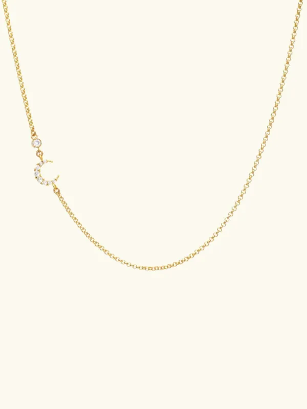 Moon & Star Necklace - Gold made by iris