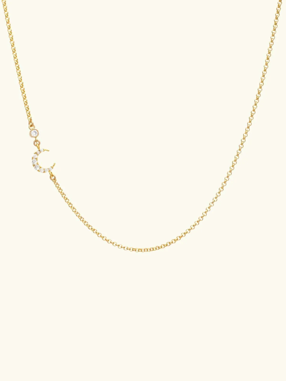 Moon & Star Necklace - Gold sold by iris