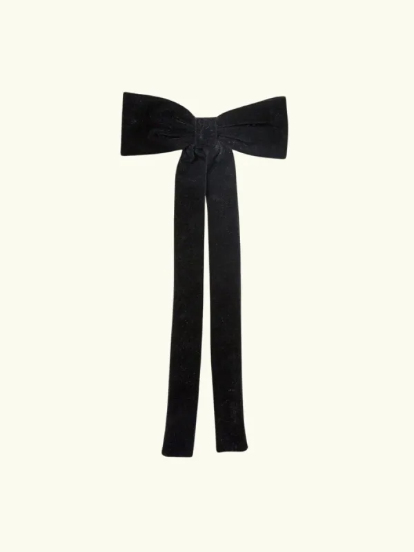 Velvet Bow Hair Clip made by iris