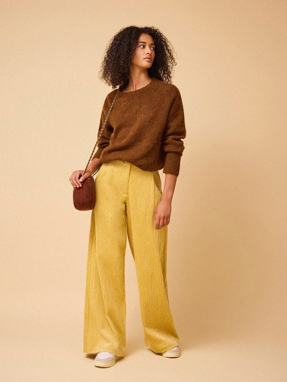 Remi Alpaca Crew Neck Jumper - Brown sold by iris product image thumbnail 3