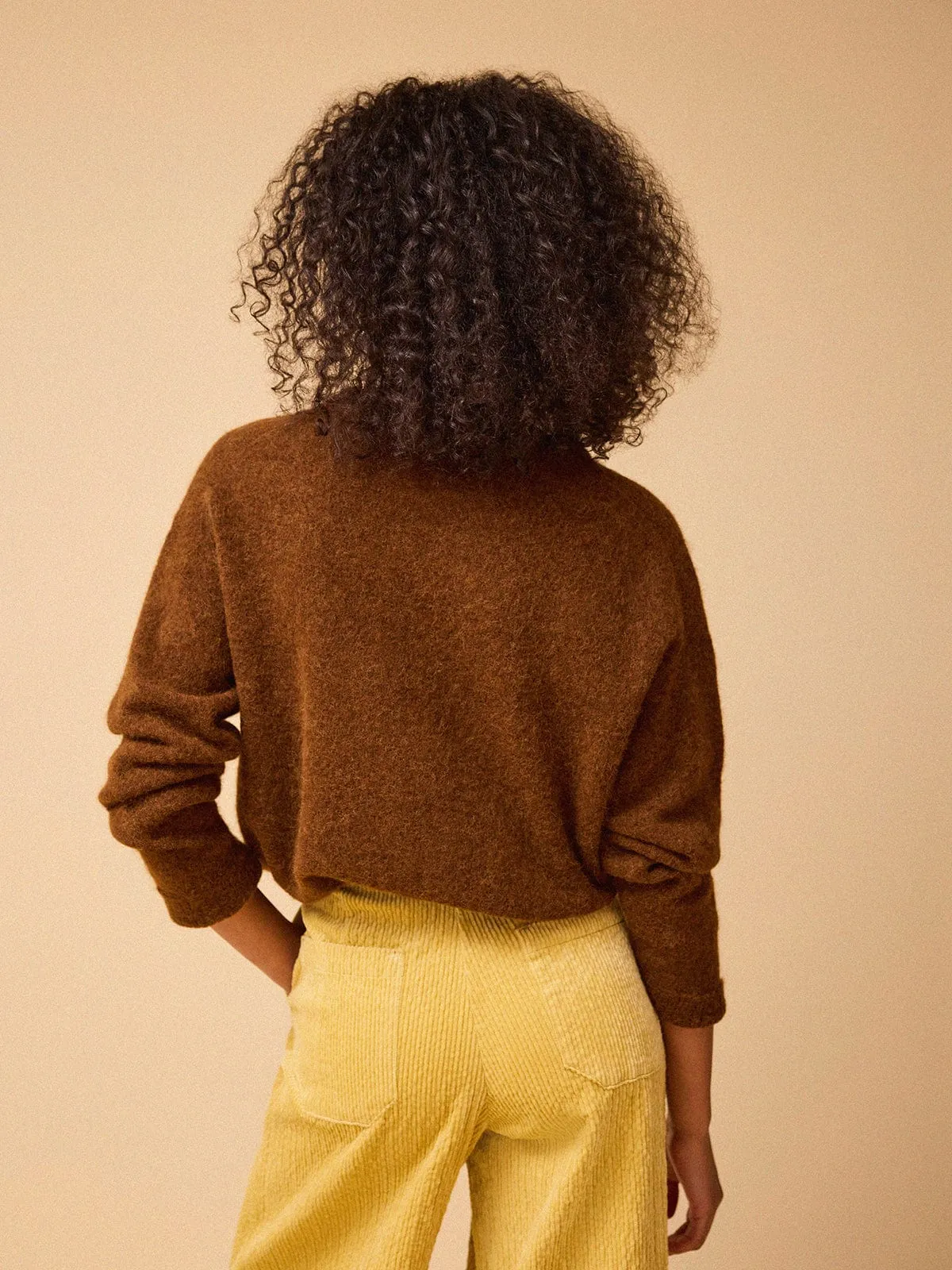 Remi Alpaca Crew Neck Jumper - Brown sold by iris product image thumbnail 4