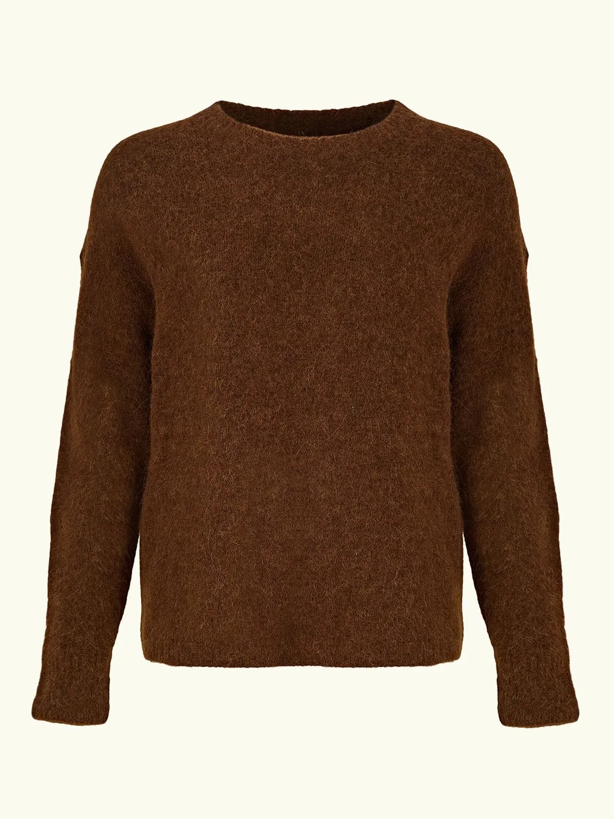 Remi Alpaca Crew Neck Jumper - Brown sold by iris product image thumbnail 5