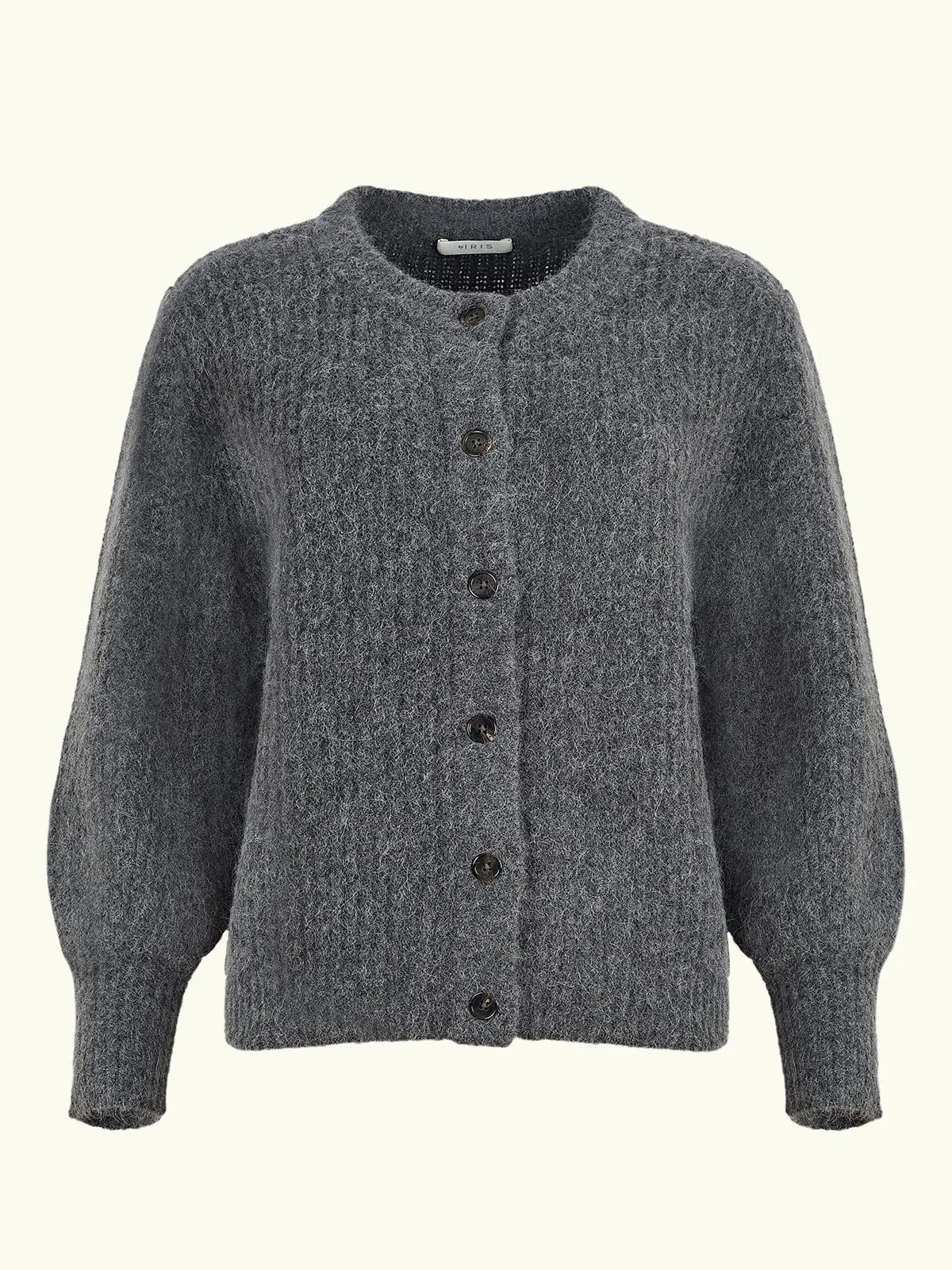 Ailsa Round Neck Alpaca Cardigan - Grey sold by iris product image thumbnail 5