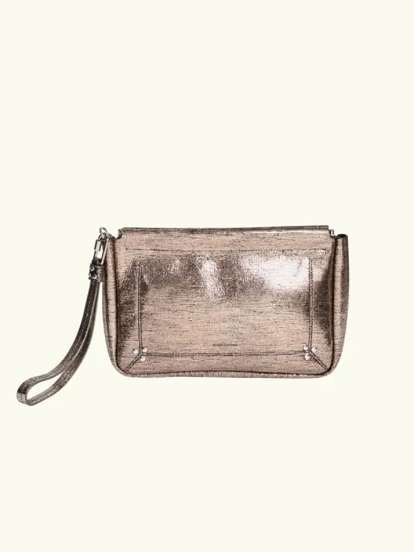 Clap Medium Clutch - Bronze sold by iris