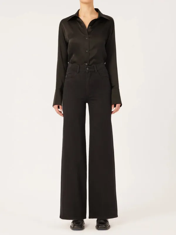 Hepburn Wide Leg Jeans - Black sold by iris