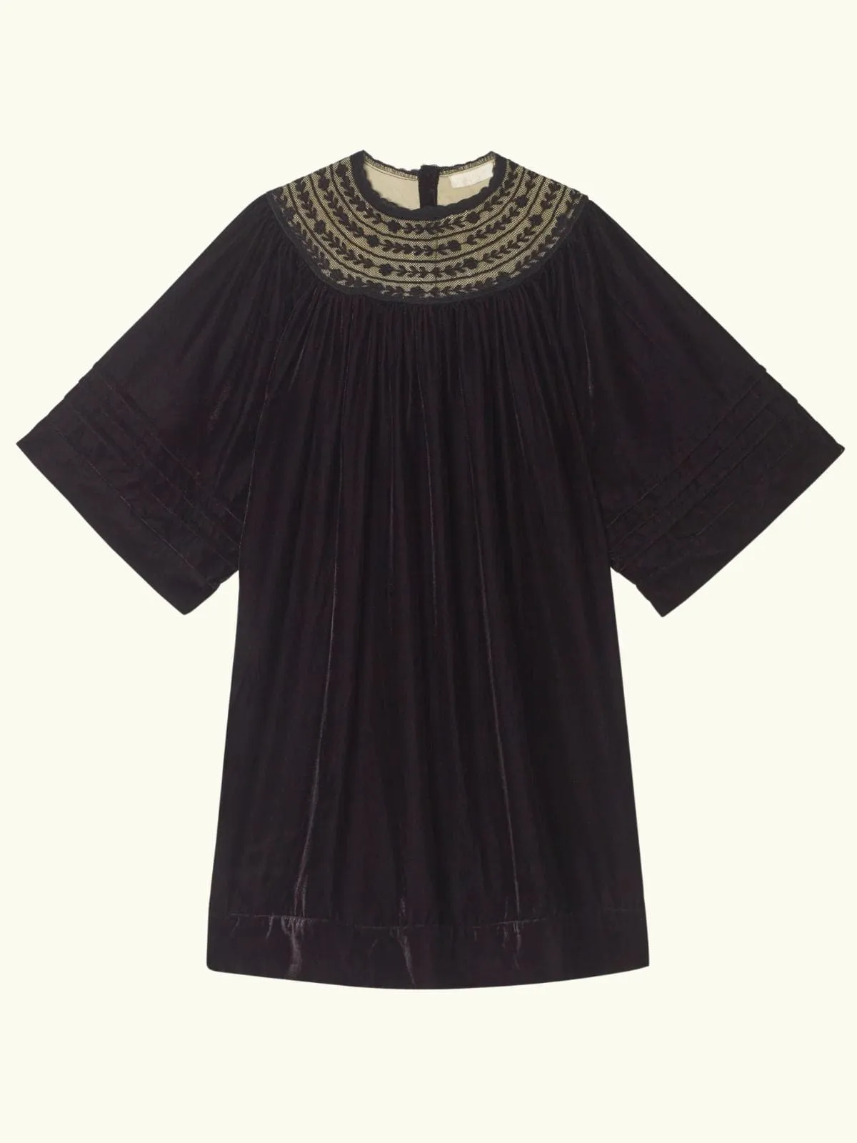 Madeline Embroidered Dress – Black sold by iris
