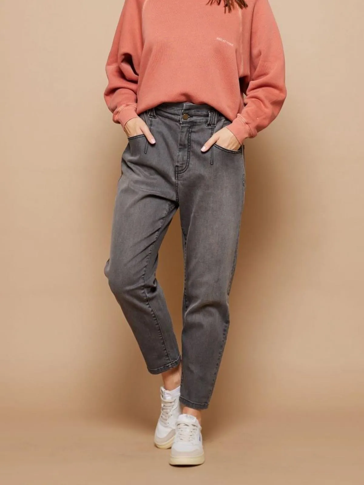 Paige Baggy Jean- Grey sold by iris product image thumbnail 2