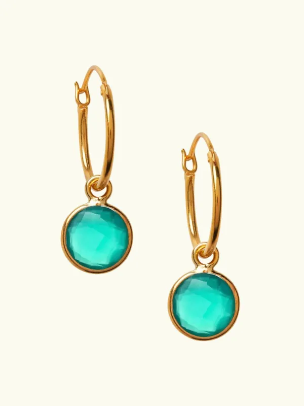 Green Onyx Earrings made by iris