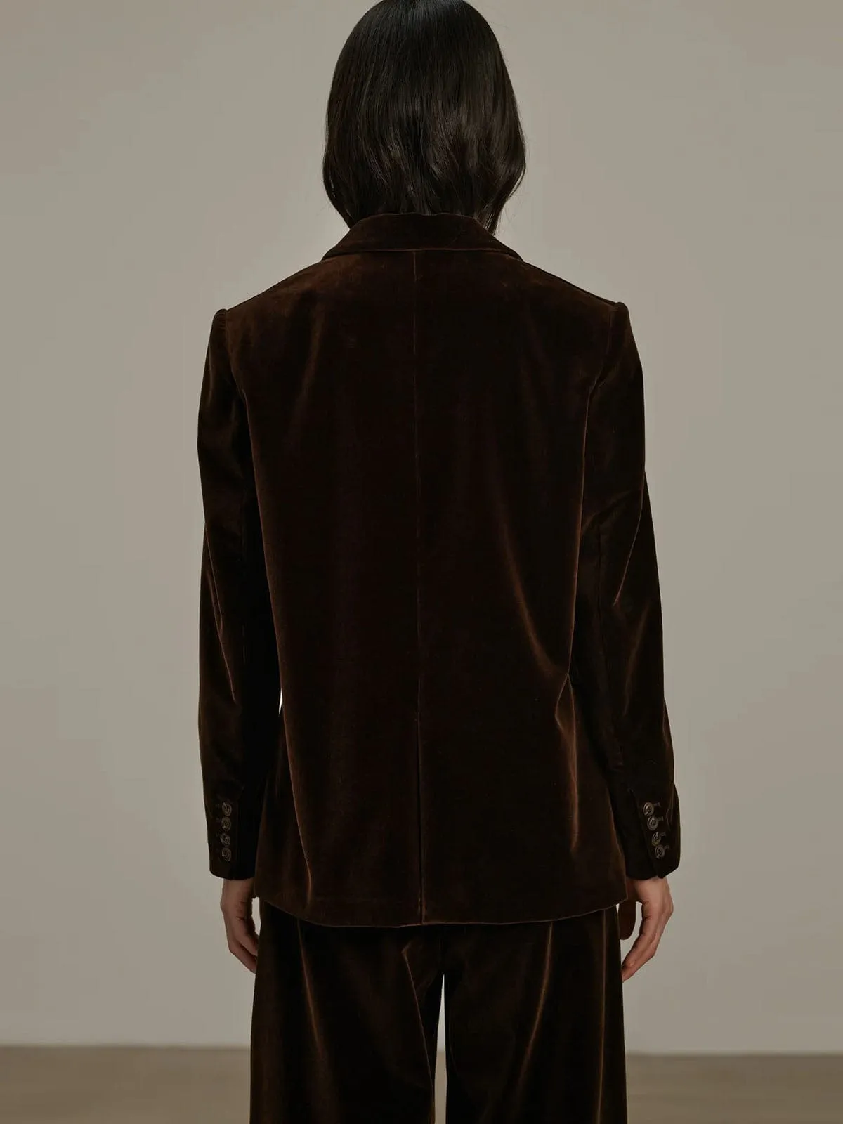 Cassiope Velvet Blazer – Maroon sold by iris product image thumbnail 3