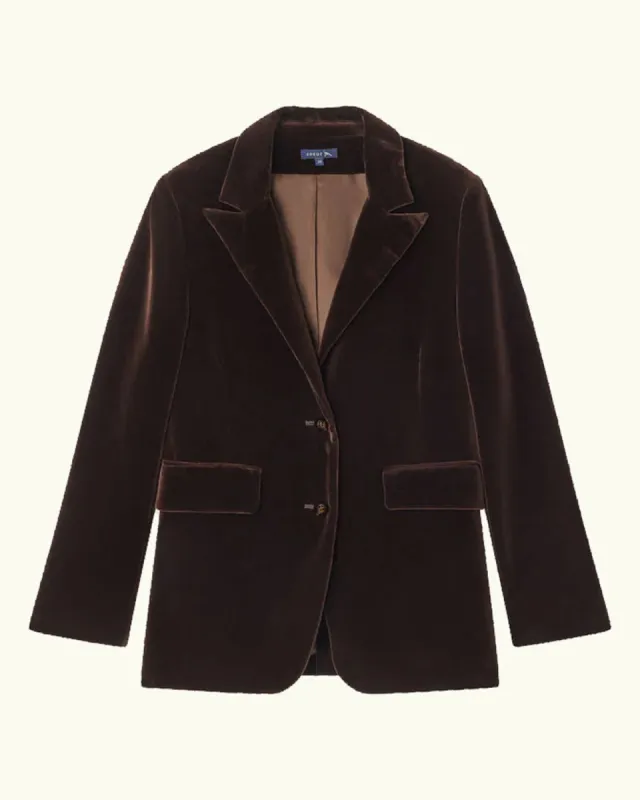 Cassiope Velvet Blazer – Maroon made by iris