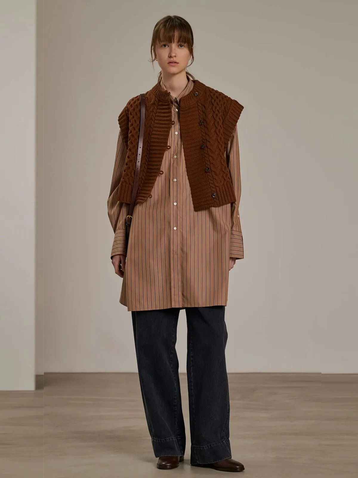 Baron Sleevless Cardigan – Chesnut sold by iris product image thumbnail 4