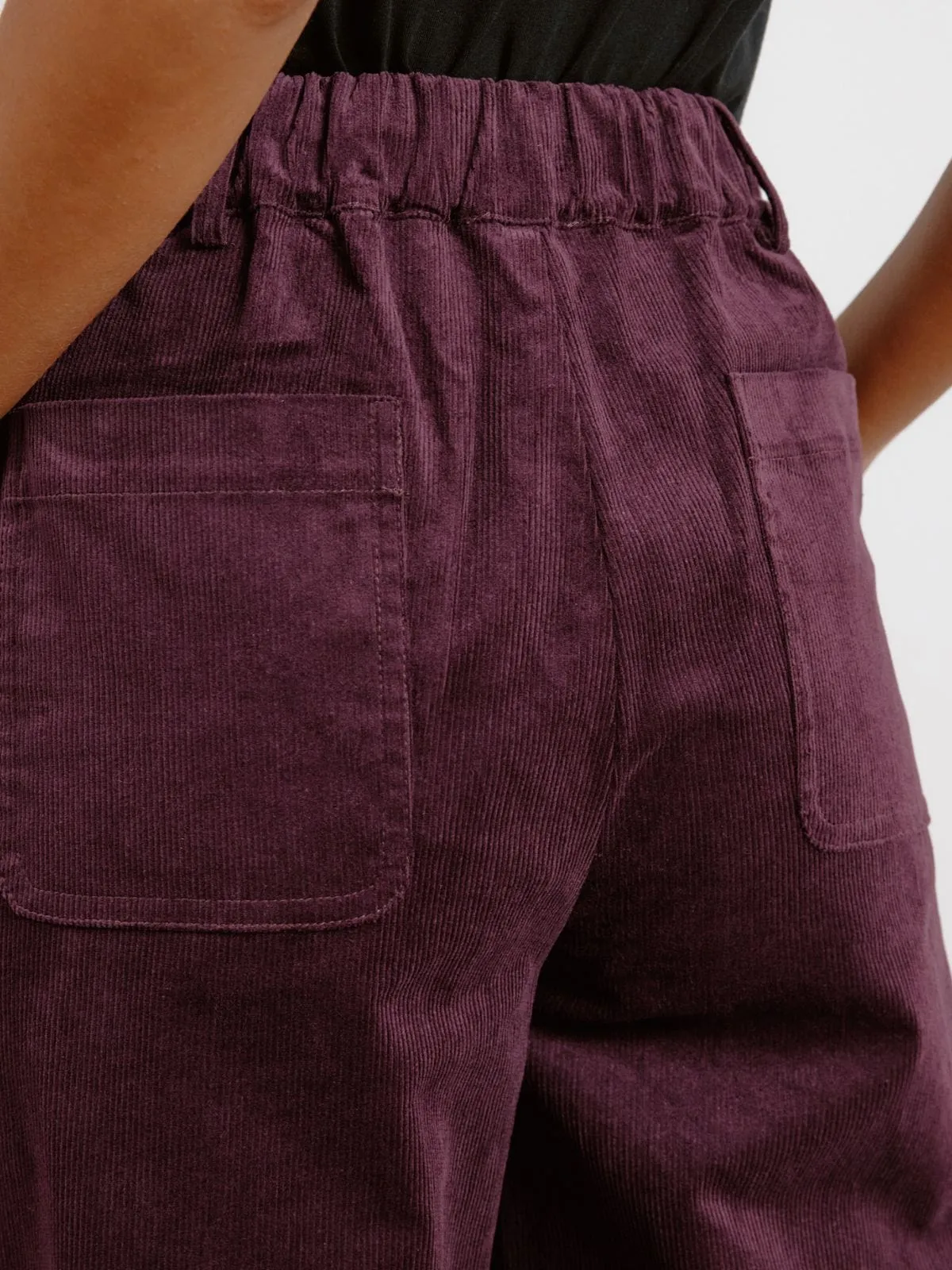 Cord Relaxed Trouser - Burgundy sold by iris product image thumbnail 5