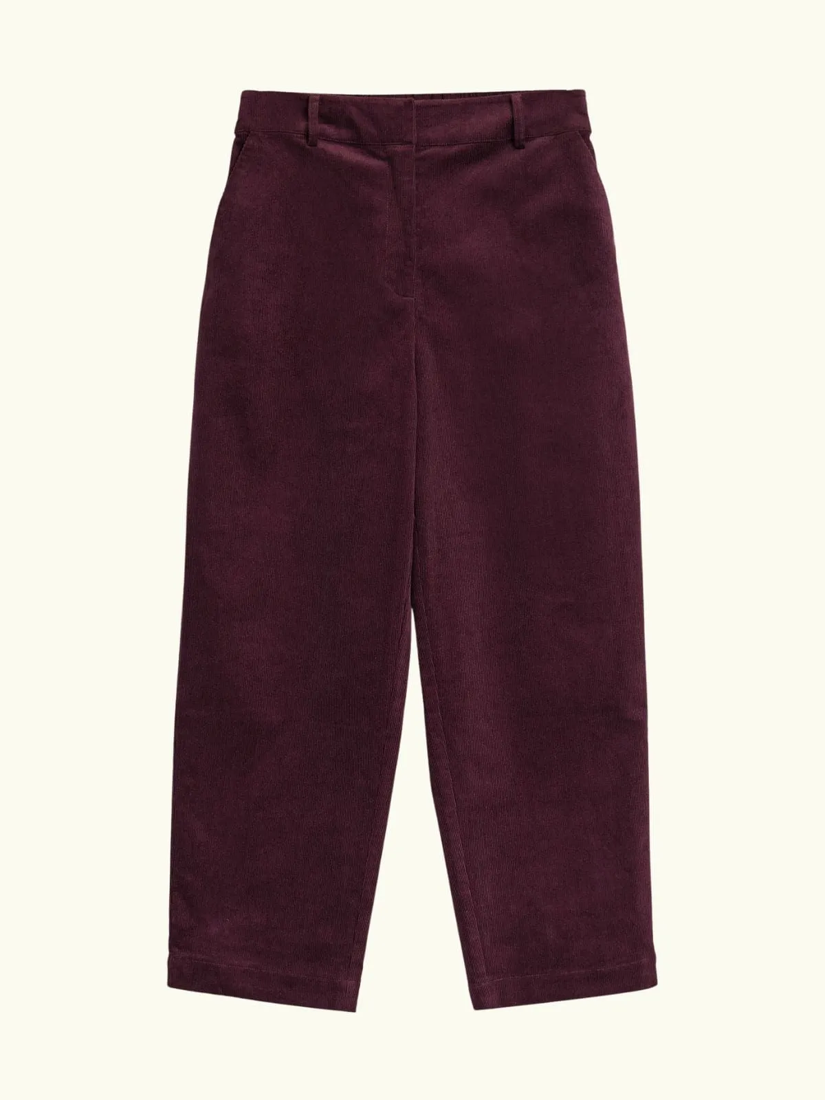 Cord Relaxed Trouser - Burgundy sold by iris