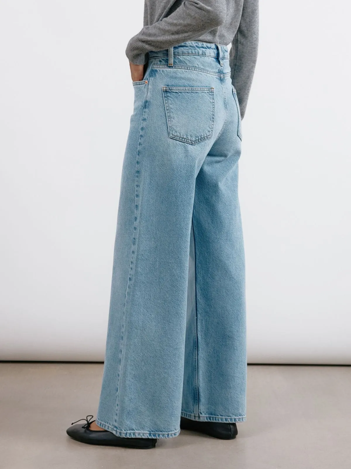 Light Wash Full Length Wide Length Jeans sold by iris product image thumbnail 3
