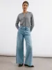 Light Wash Full Length Wide Length Jeans sold by iris