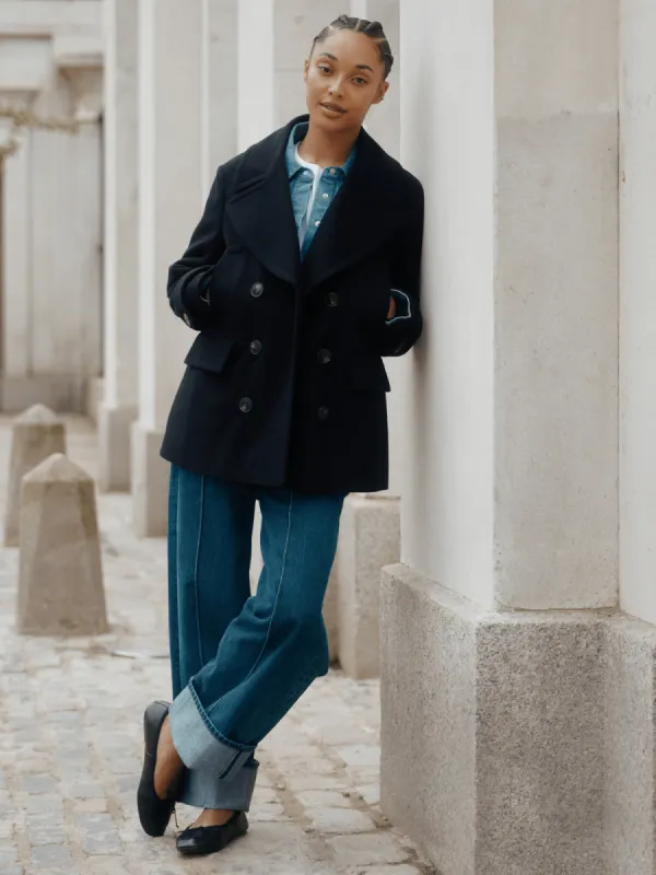 Wool Pea Coat - Navy sold by iris