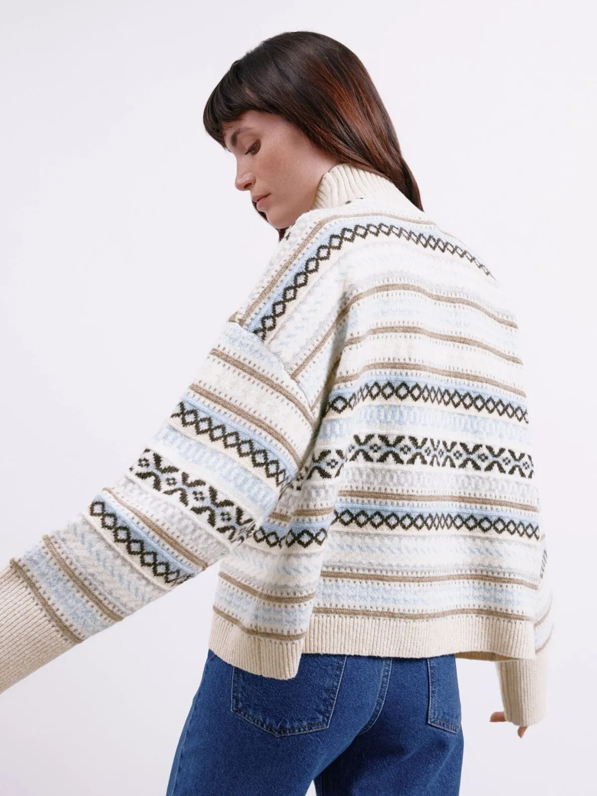 Fair Isle Turtle Neck Jumper sold by iris product image thumbnail 3