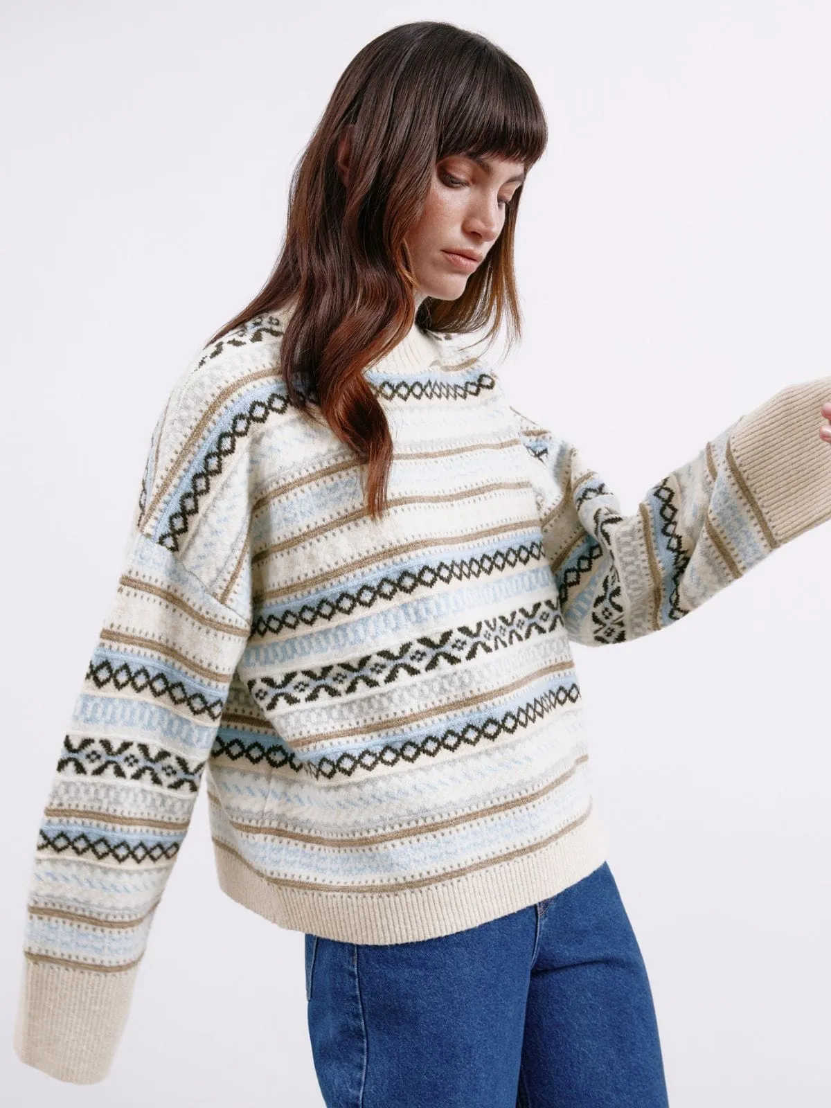 Fair Isle Turtle Neck Jumper sold by iris product image thumbnail 2