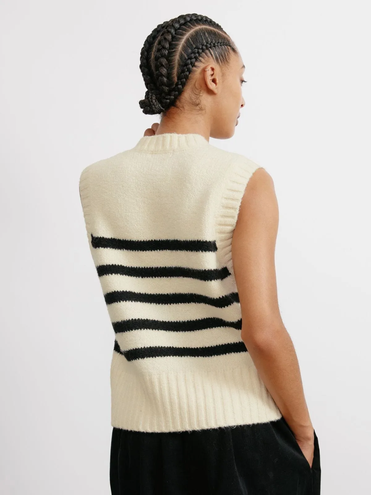 Stripe Button Tank Top - Cream sold by iris product image thumbnail 5