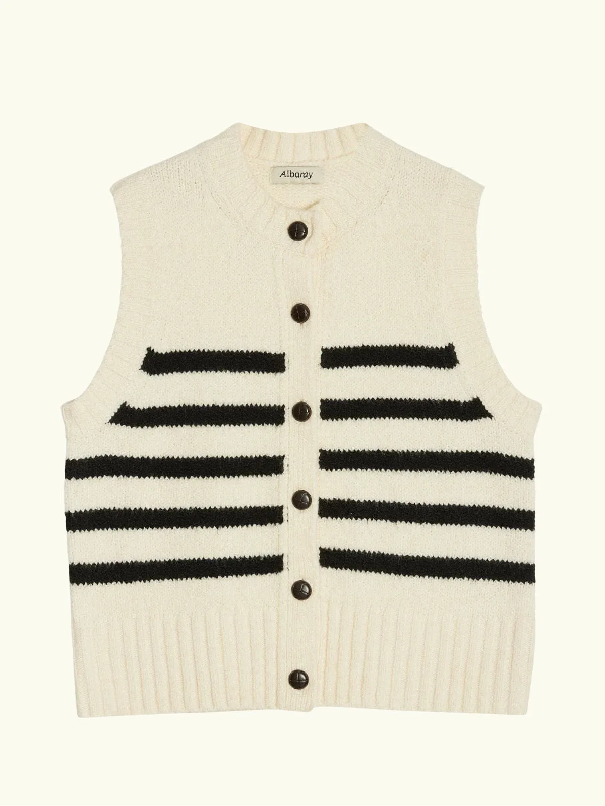 Stripe Button Tank Top - Cream sold by iris product image thumbnail 2