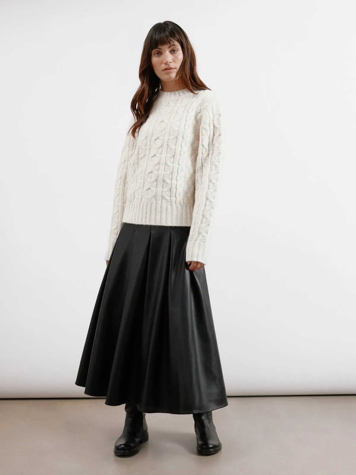 Cable Crew Neck Jumper - Cream sold by iris product image thumbnail 3