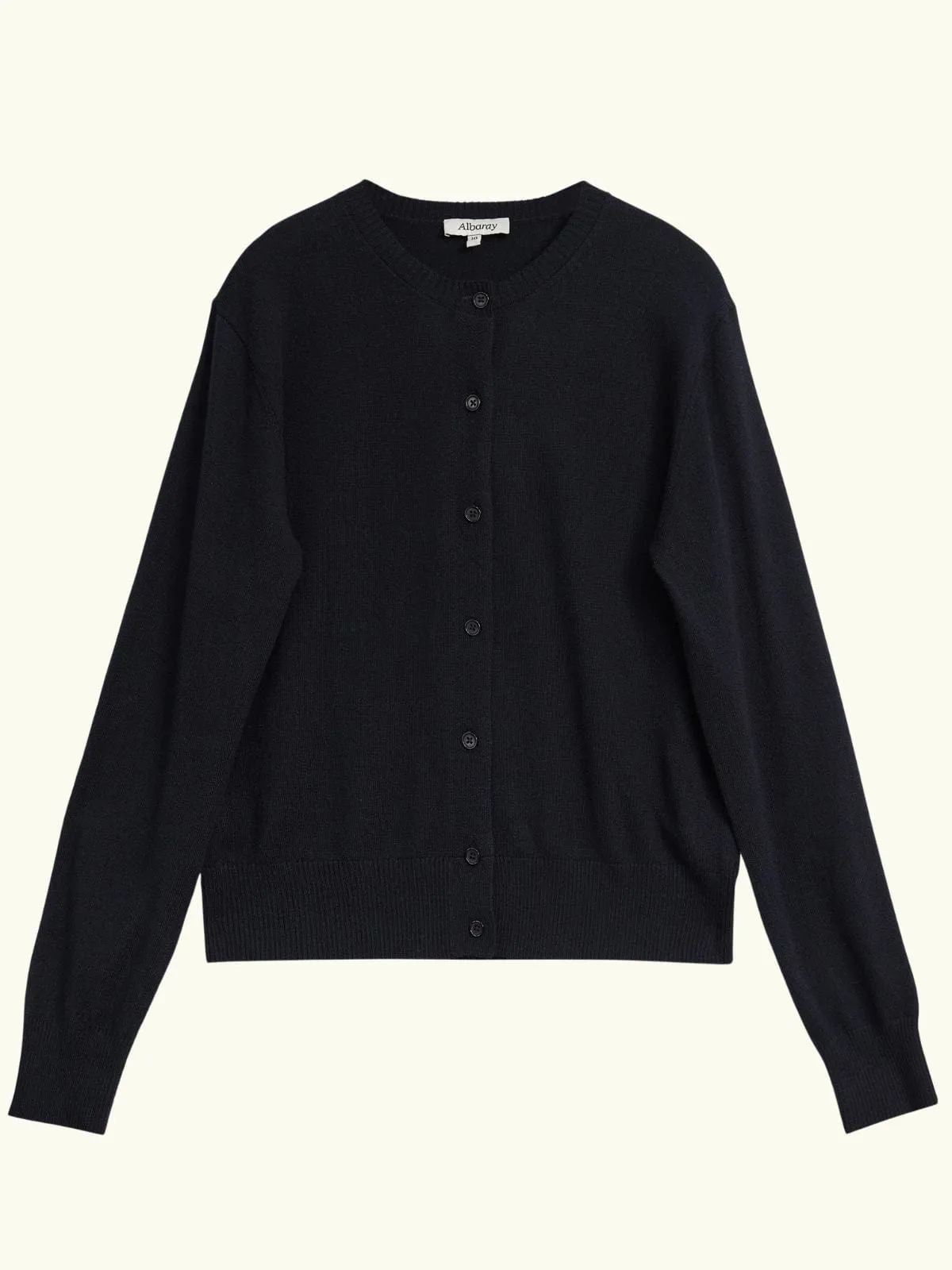 Cotton & Cashmere Blend Cardigan - Black sold by iris