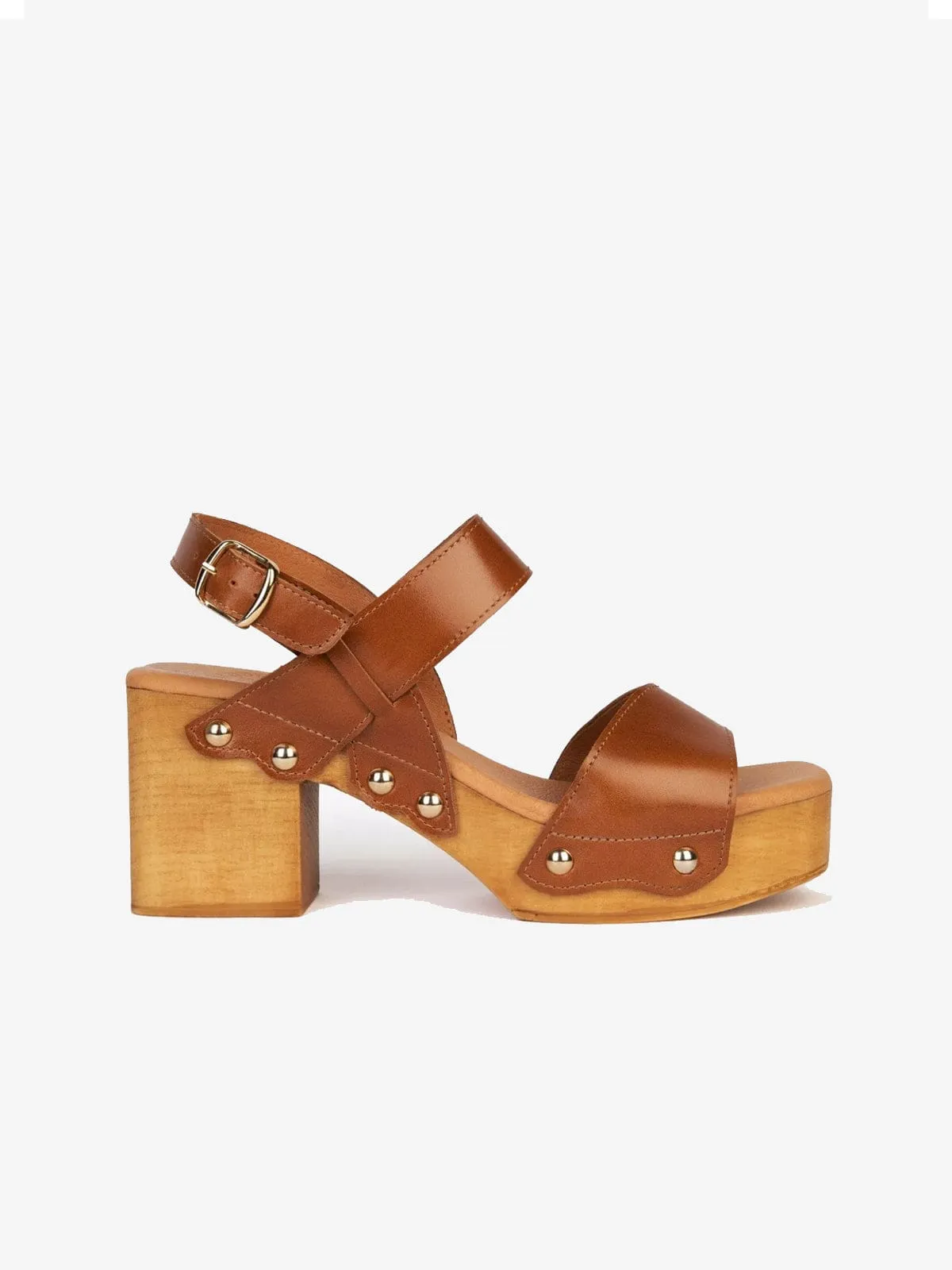 Kampala Leather Sandal Tan sold by iris
