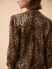 Rhys Silk Blend Blouse - Leopard sold by iris