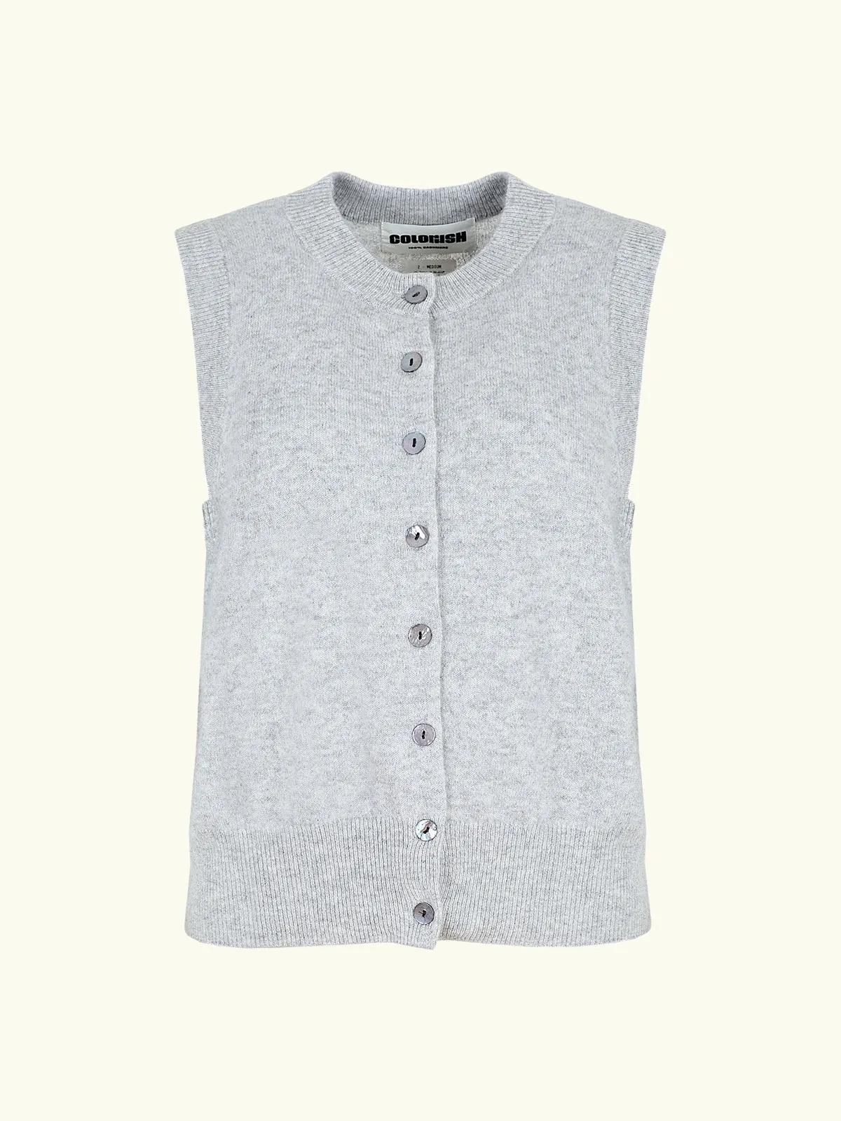 Stevie Button-Up Tank - Grey sold by iris