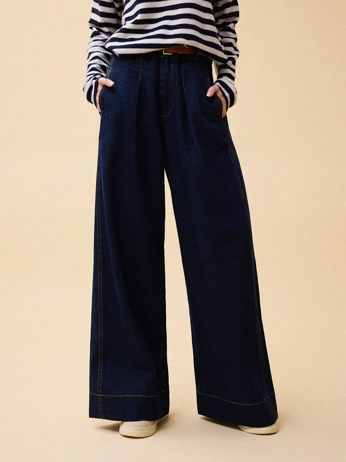 Luca Wide Leg Jean - Dark Denim sold by iris