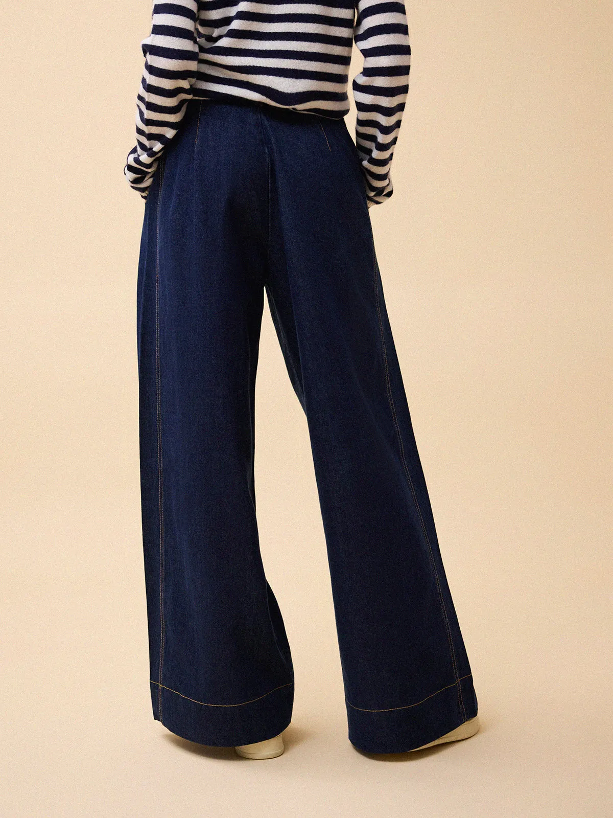 Luca Wide Leg Jean - Dark Denim sold by iris product image thumbnail 3