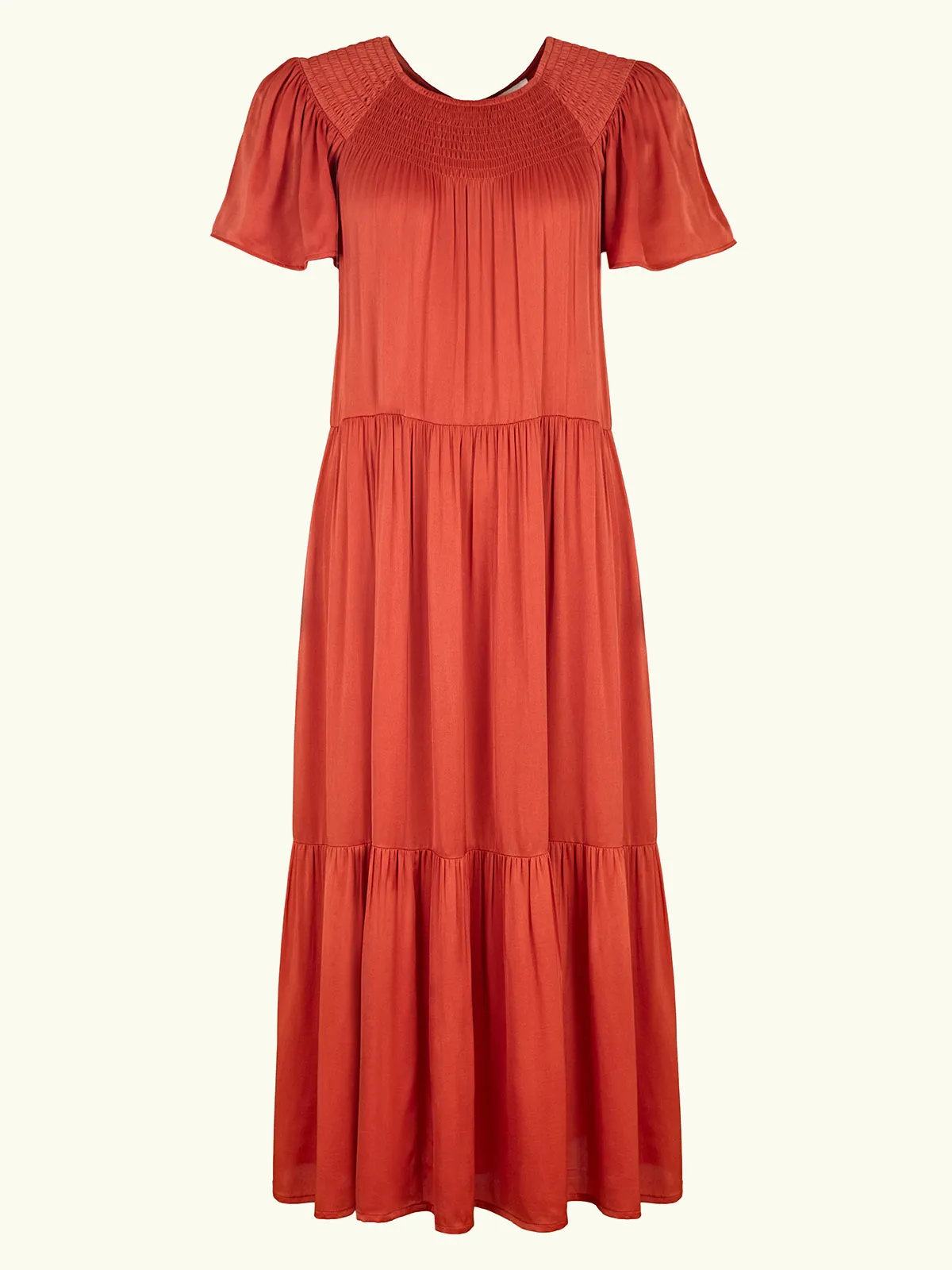 Morgan Smocked Dress - Red sold by iris product image thumbnail 5