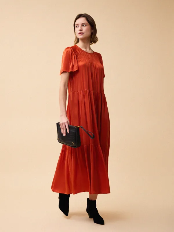 Morgan Smocked Dress - Red sold by iris