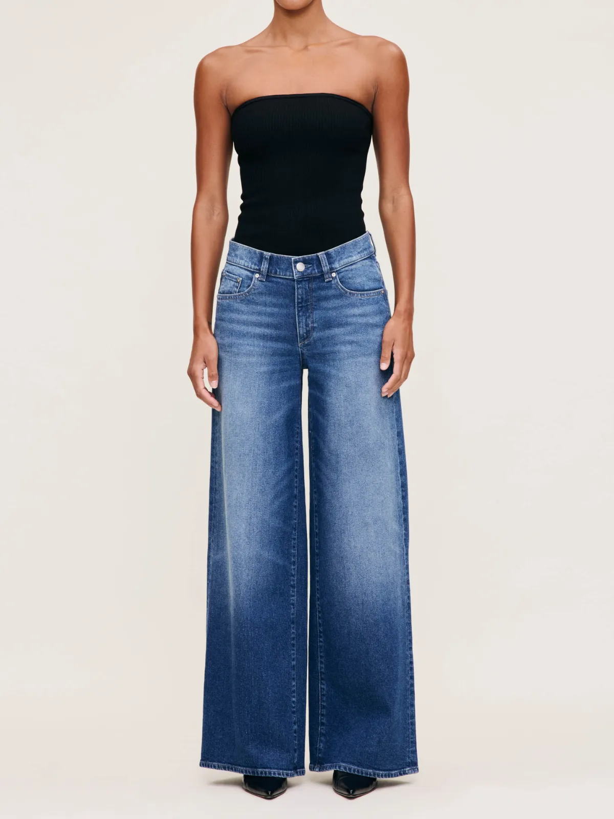 Hepburn Wide Leg Jean - Denim sold by iris