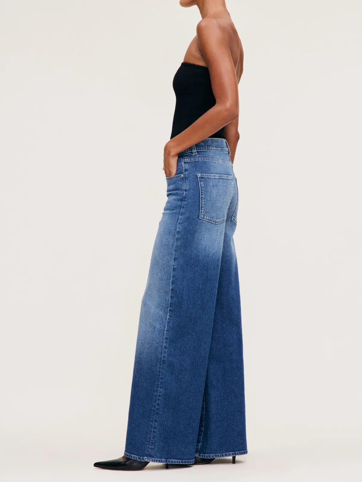 Hepburn Wide Leg Jean - Denim sold by iris product image thumbnail 2