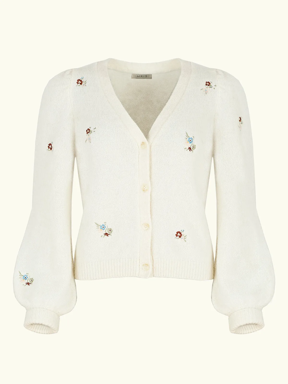 Lilly Embroidered Alpaca Cardigan - Cream sold by iris product image thumbnail 5