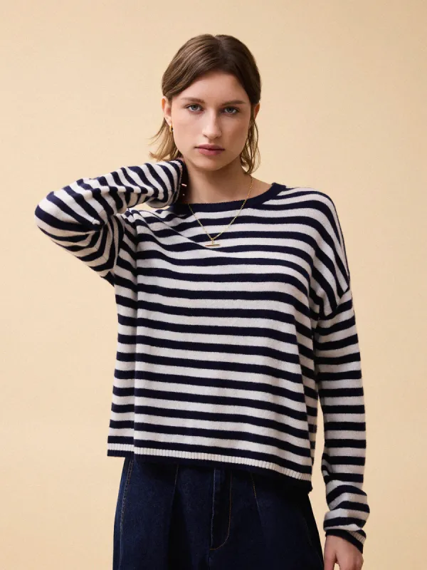 Aria Cashmere Jumper - Stripe made by iris
