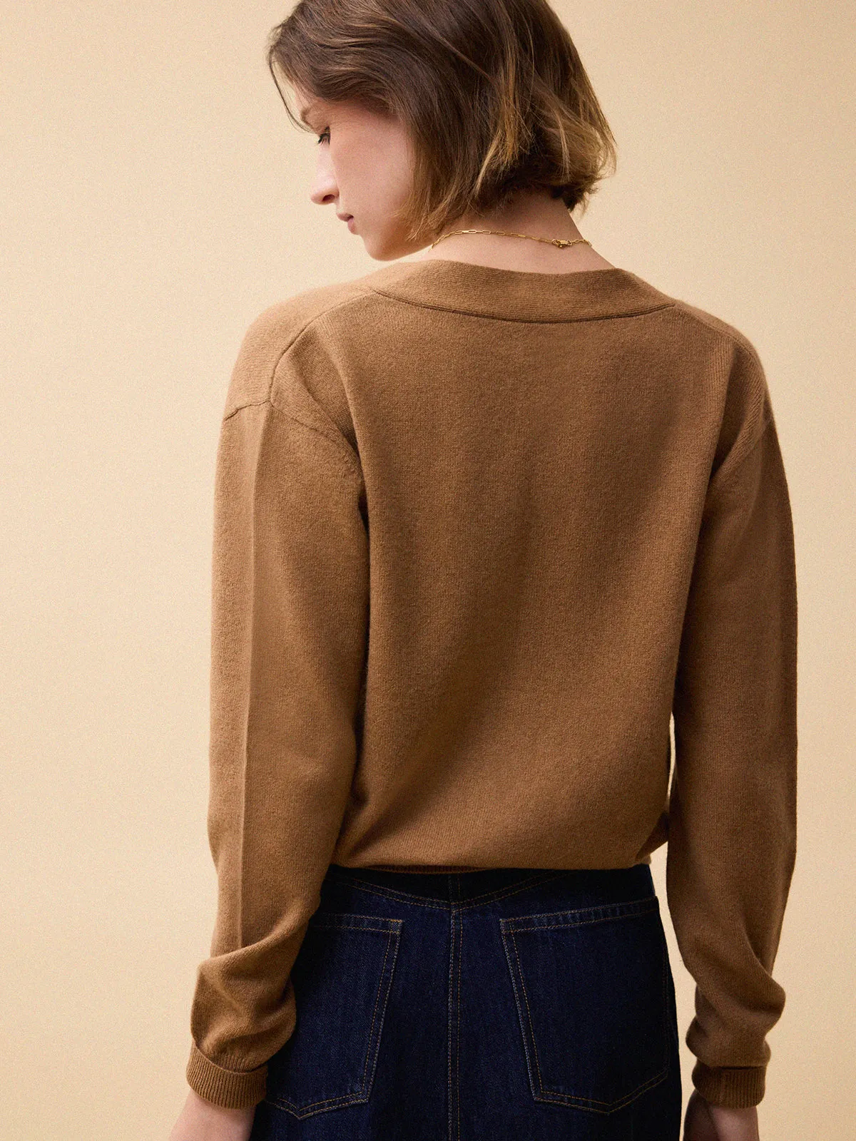 Taffy Knitted Cardigan - Camel sold by iris product image thumbnail 2