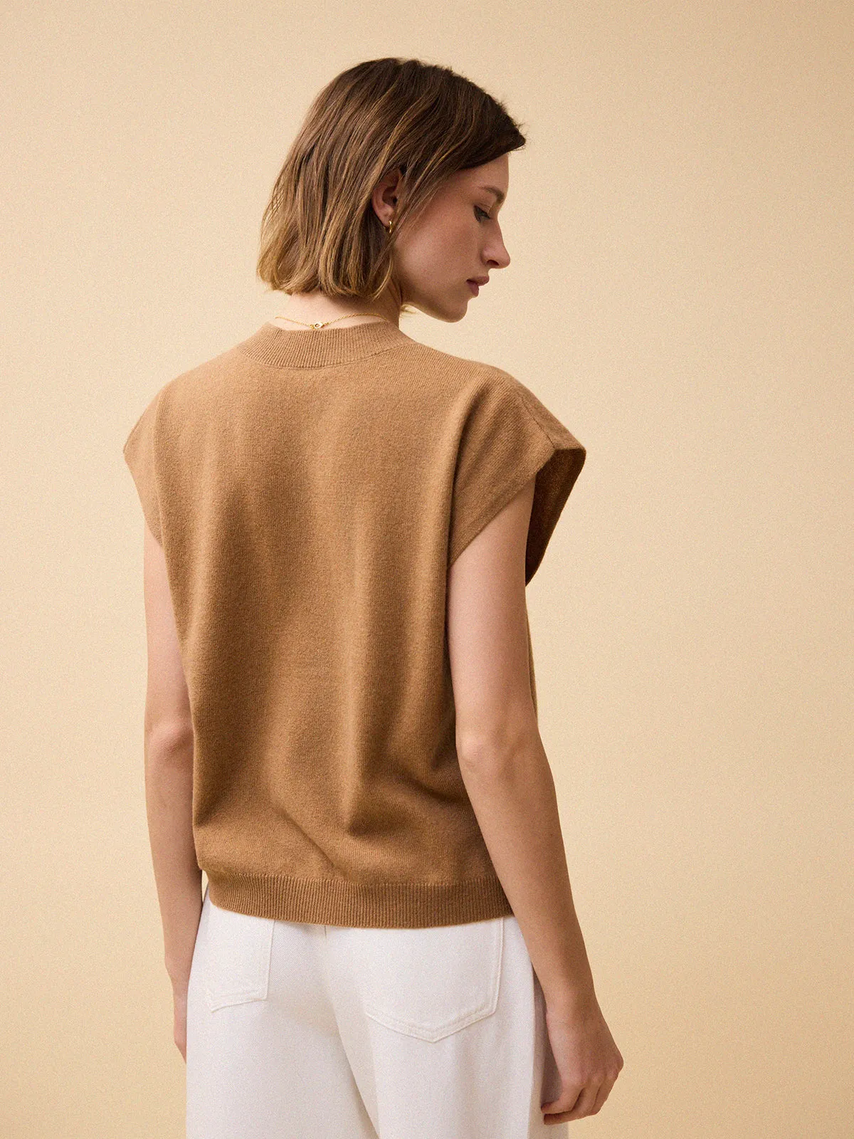 Piper Knitted Tank - Camel sold by iris product image thumbnail 3