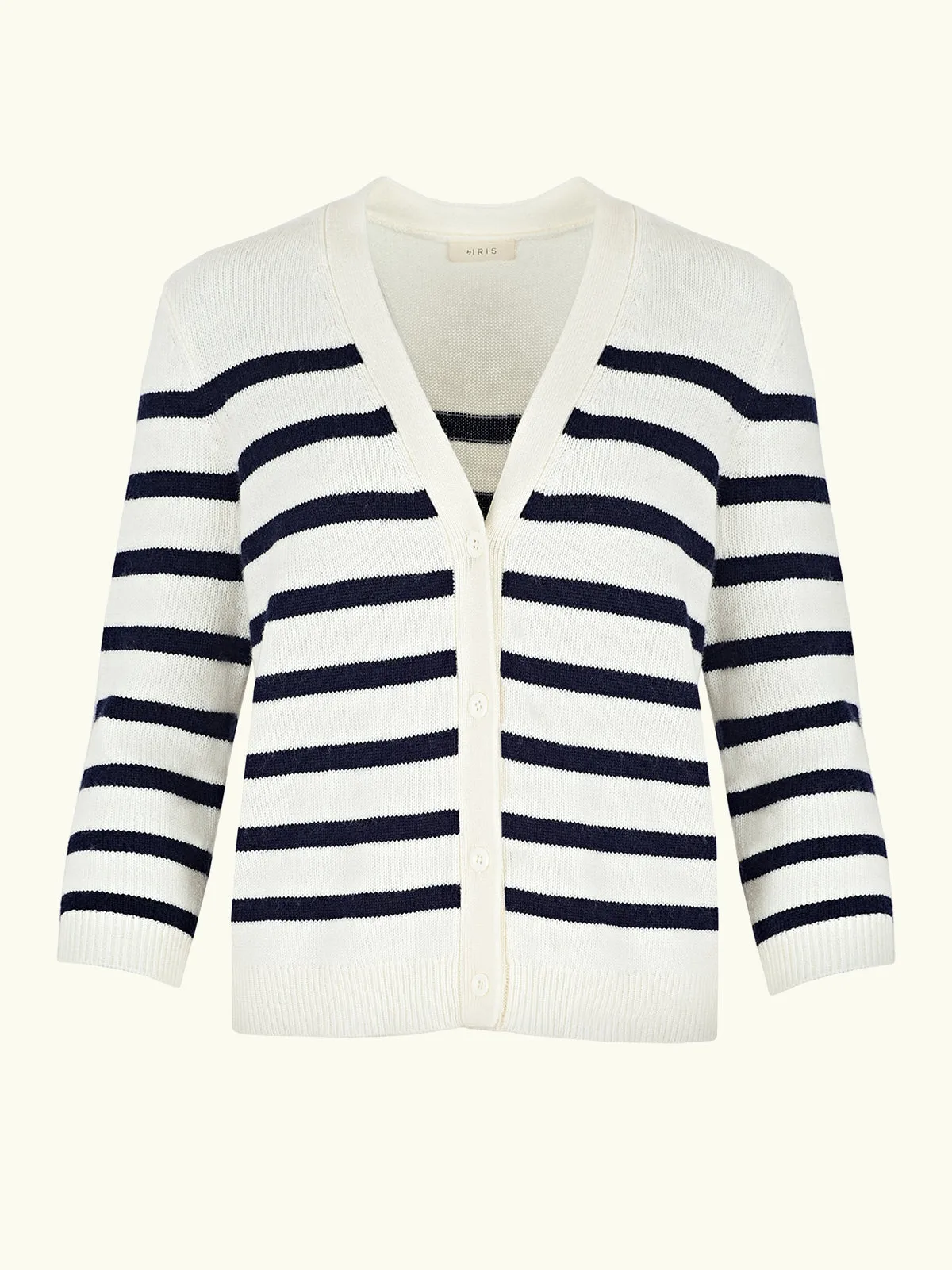 Thea Stripe Cardigan - White sold by iris product image thumbnail 5