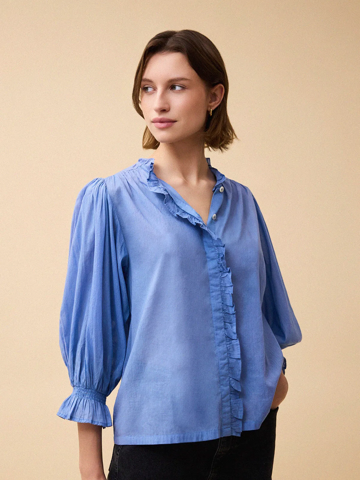 Frankie Voile Blouse - Blue sold by iris product image thumbnail 2
