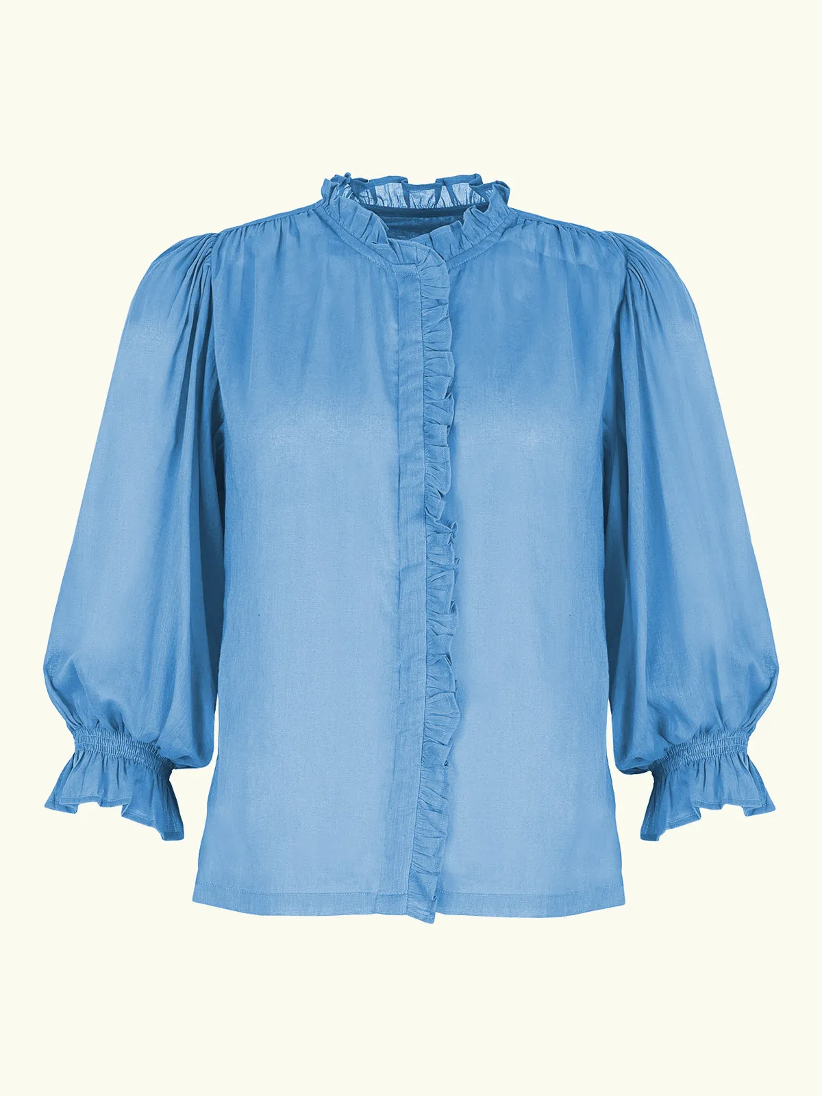 Frankie Voile Blouse - Blue sold by iris product image thumbnail 4