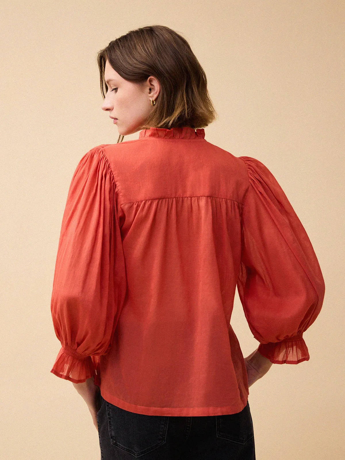Frankie Voile Blouse - Red sold by iris product image thumbnail 2