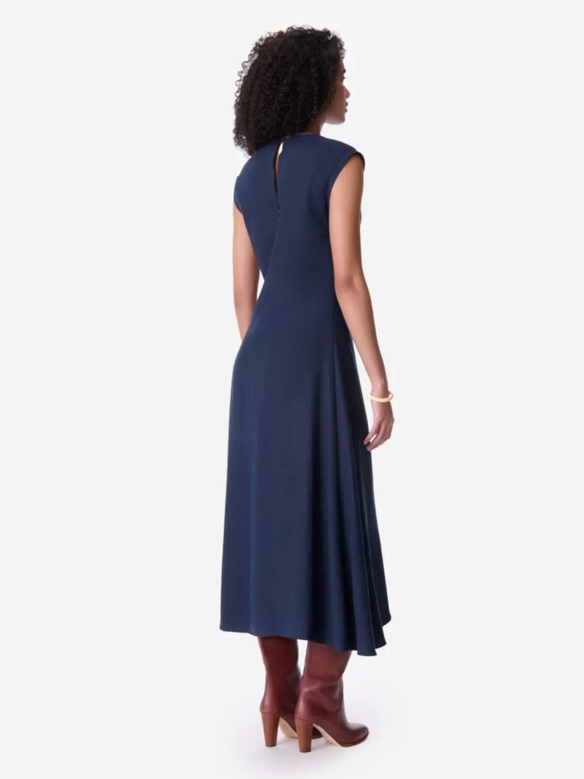 Enea Asymmetric Dress - Navy sold by iris product image thumbnail 3