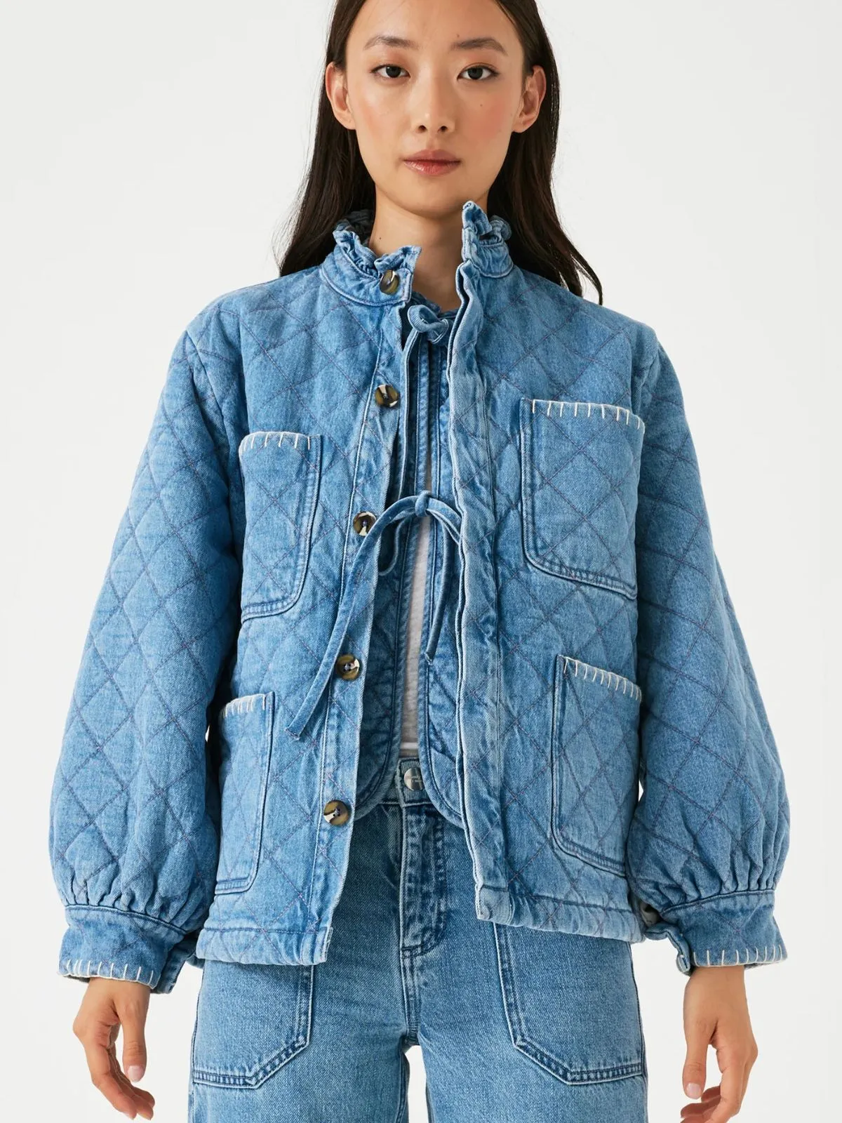 Quilted Pablo Jacket - Denim sold by iris product image thumbnail 3
