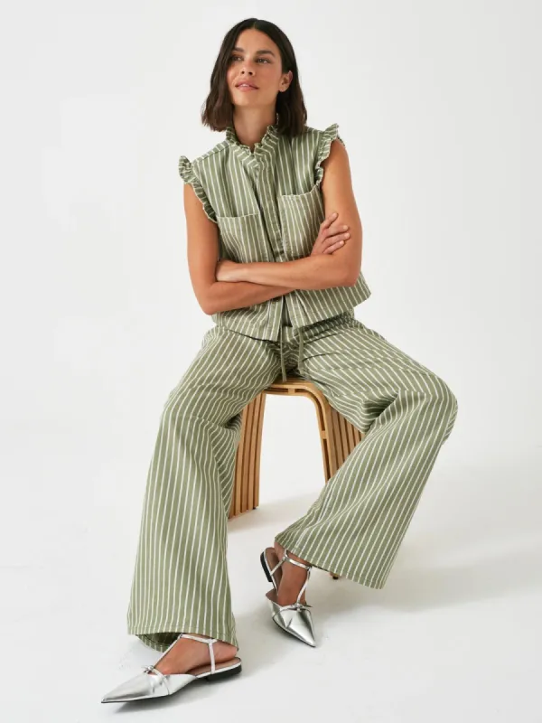 Blake Striped Jean - Moss Green sold by iris