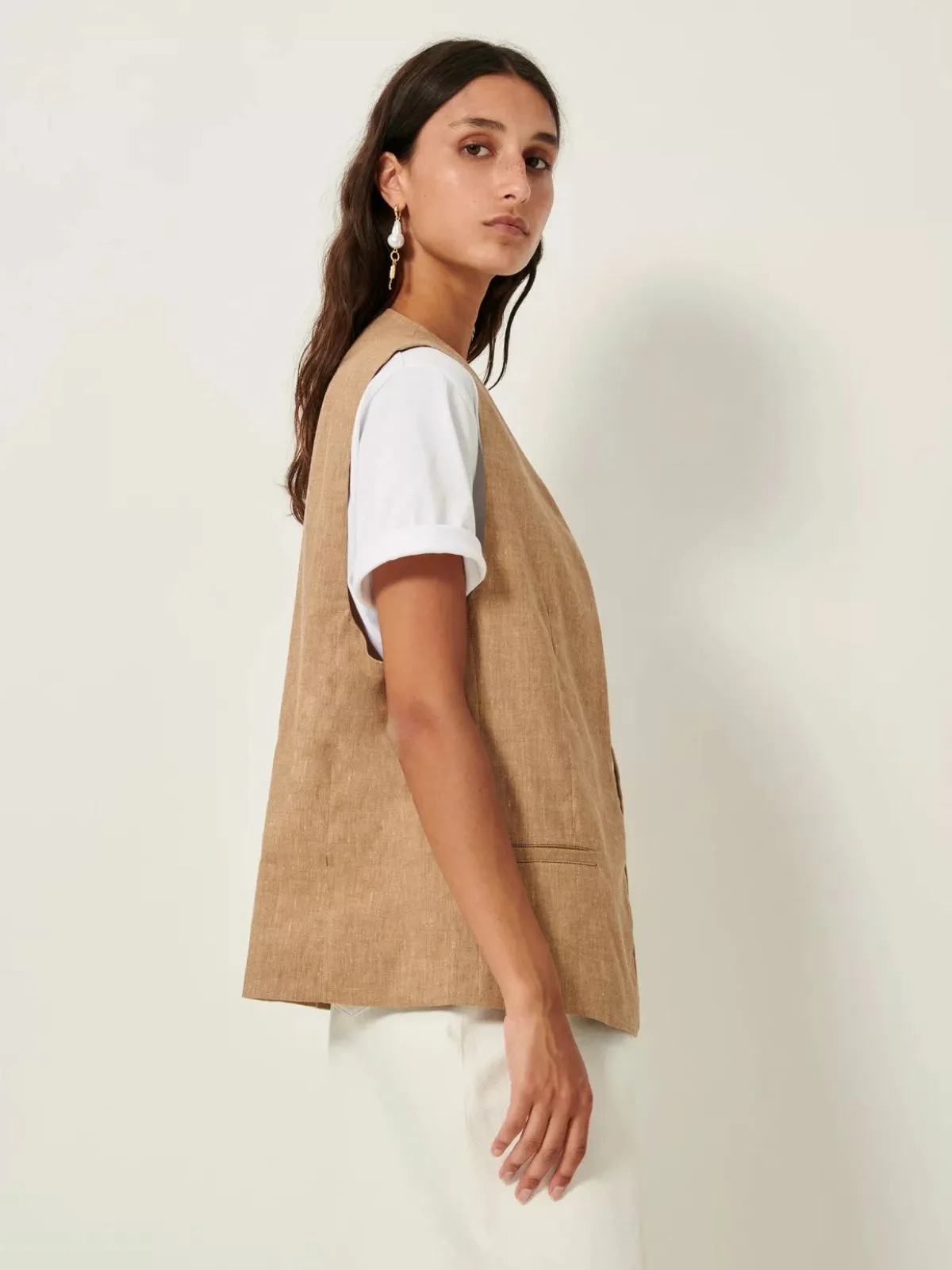 Marcello Waistcoat - Natural sold by iris product image thumbnail 2