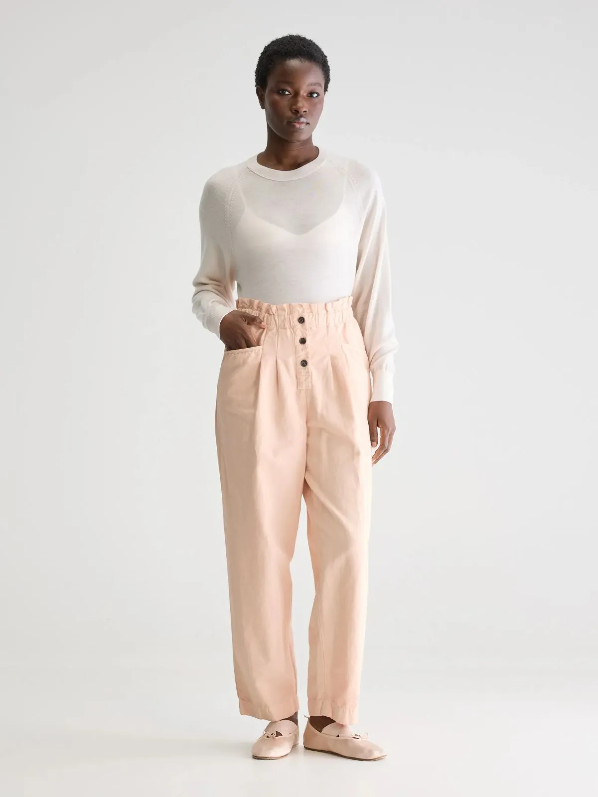 Lilow Paperbag Trousers - Pink sold by iris product image thumbnail 2