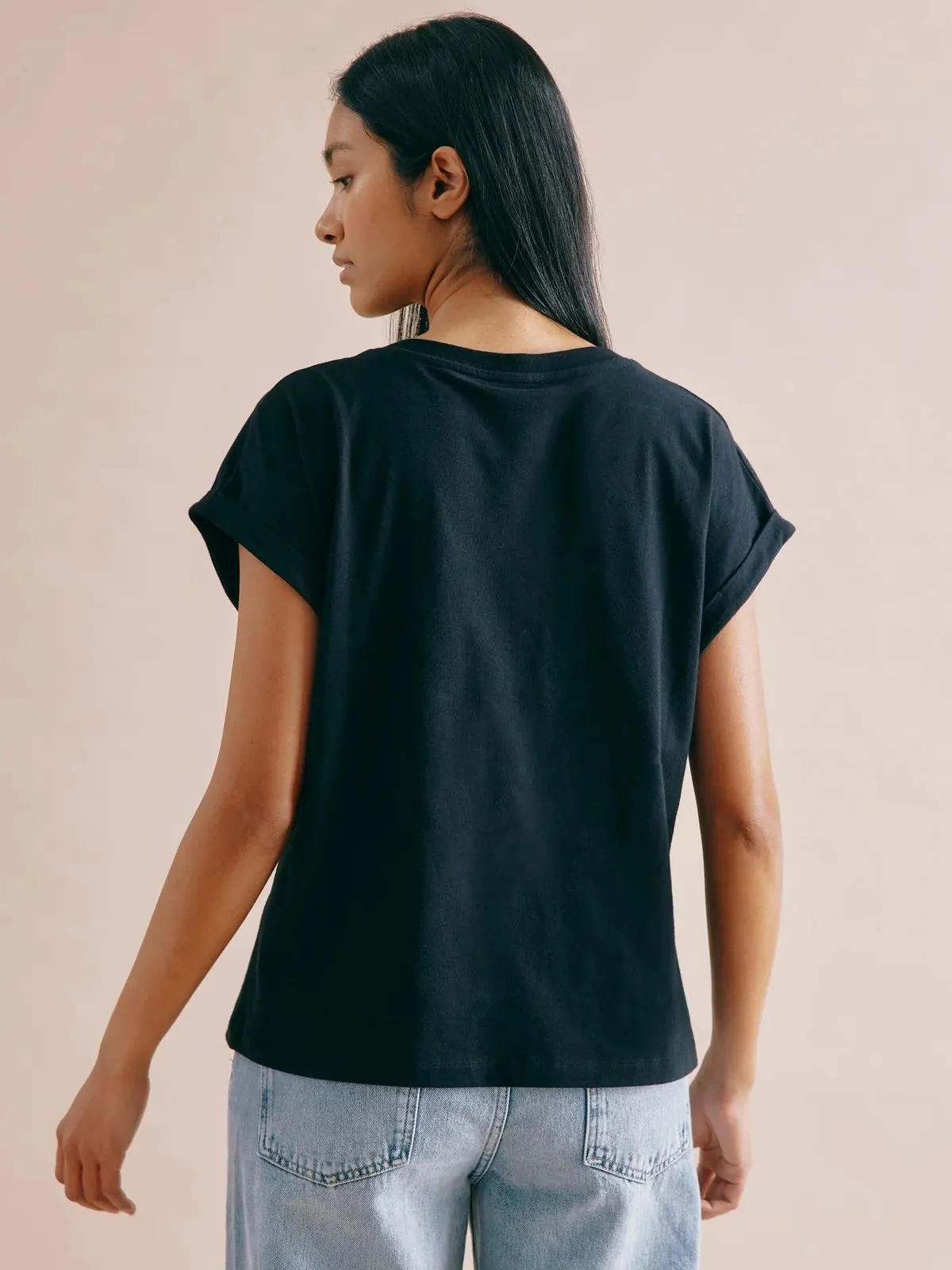 Roll Back T Shirt - Black sold by iris product image thumbnail 3
