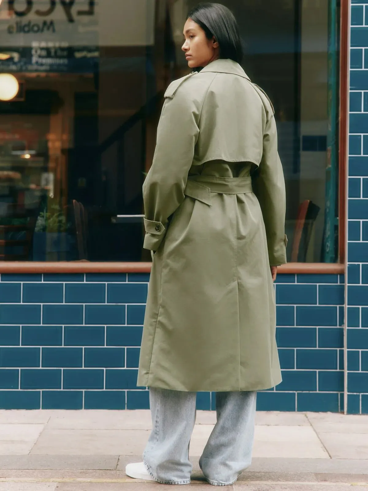 Double Breasted Classic Trench Coat - Khaki sold by iris product image thumbnail 5